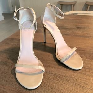 Stuart Weitzman Nudistsong patent strap sandals